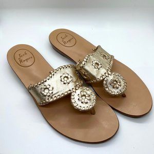 Jack Rogers Gold Flat Sandal